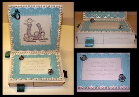 Square Easel Card With 4 Underdrawers Choice No 1