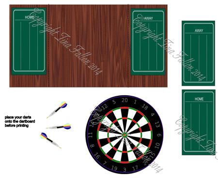 Dartboard And Scoreboards Cameo Cut N Print