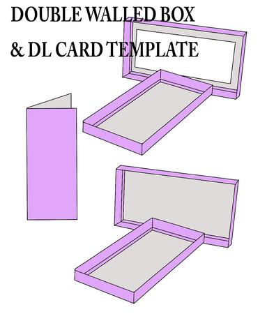 Dl Card Template And Double Skinned / Wall Box To Fit