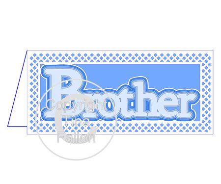 Lattice Brother Card With Layered Word Topper