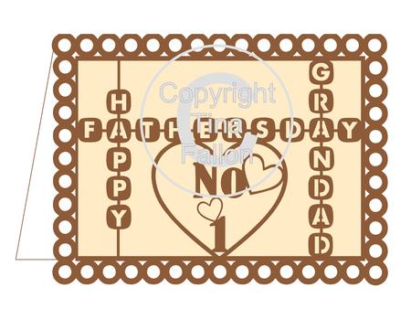 Happy Fathers Day Grandad Card Template