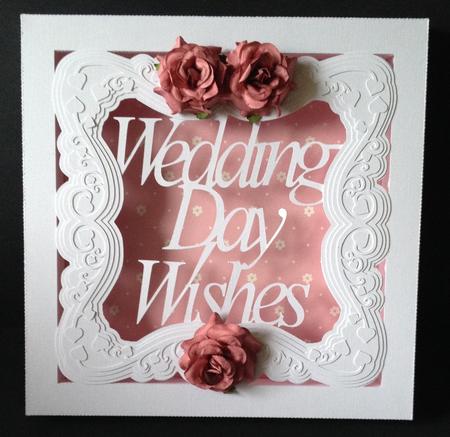 Large Wedding Wishes Shadow Box