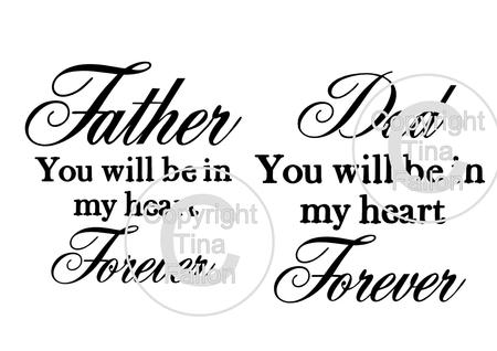 Father / Dad In My Heart Forever