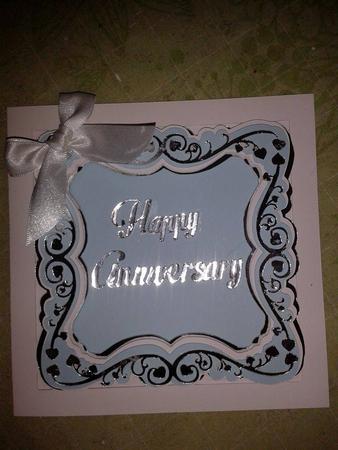 Faux Embossed Occasion Layered Card Template With Heart Them