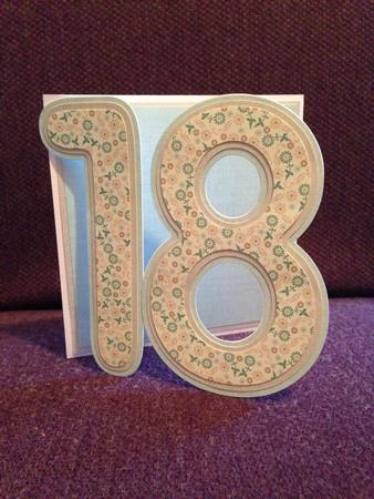 18th Shaped Card Templates X 2 Cards (with Layering)