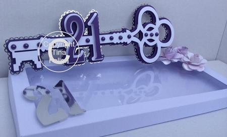 21st Key (female) With Presentation Box Layered Cutting File