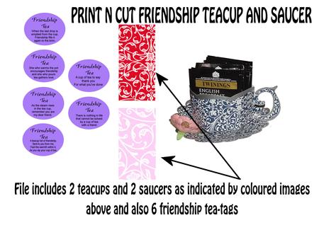 Teacup And Saucer No1+6 Print N Cut File