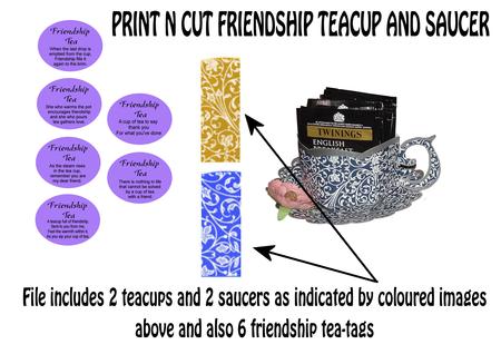 Teacup And Saucer No3+17 Print N Cut File