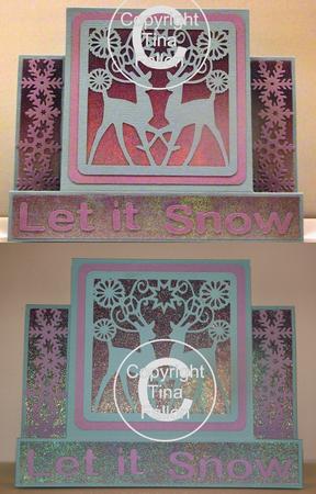 Reindeer Card Topper With Bonus Snowflake Border