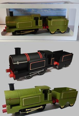 3D Model Train Engine With Coal Tender Track  multi format