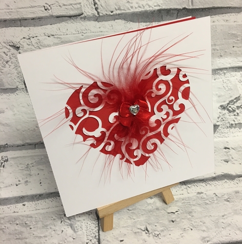 Filigree Heart Cut Out Card Template