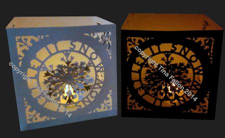 Let It Snow Snowflake Luminaire