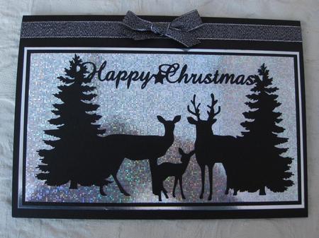 Christmas Deer Card Toppers X 2 Toppers One With Sentiment A