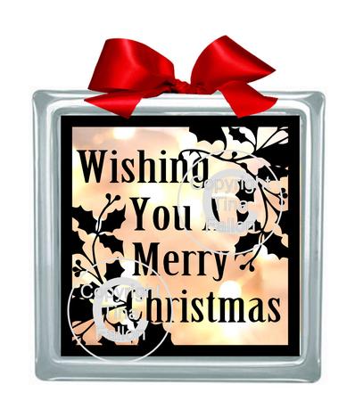 Wishing You A Merry Christmas Tile Design 6x6 Inches