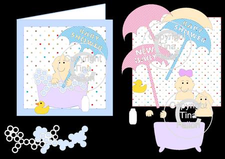 Baby Shower/birth And Birthday Mix N Match Card multi formats