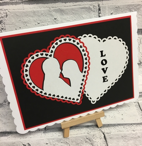 Love Heart Couple - 3 Layered Topper