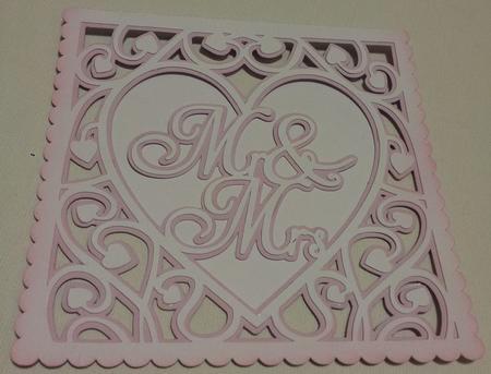 Heart Swirls Mr And Mrs Card Template now in multi digital cutting formats