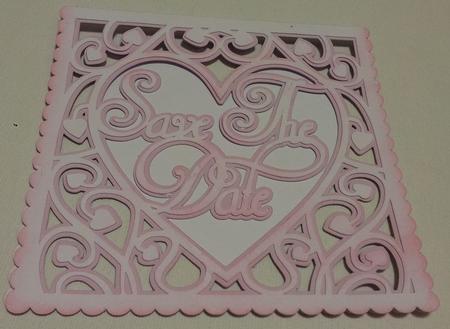 Heart Swirls Save The Date Card Template now in multi digital cutting formats