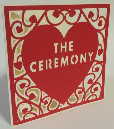Heart Swirls The Ceremony - Card Template now in multi formats