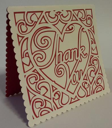 Heart Swirls Thank You Card multi formats