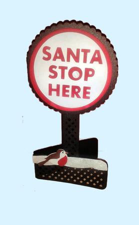 Santa Stop Here Sign Card Template Gets The Kids Crafting