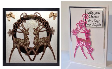 Snowflake Reindeer Layered Toppers X 2 Designs