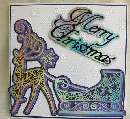 Snowflake Reindeer And Sleigh Card Topper