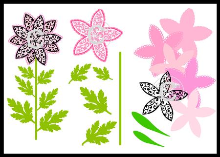Filigree Daisy Flower Multi Layered Topper Mix N Match