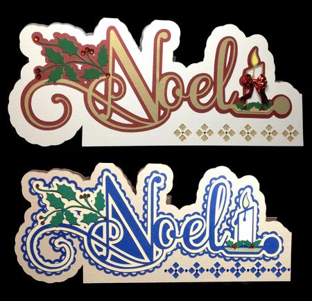 Layered Noel Christmas Greeting Card And Topper With Candle