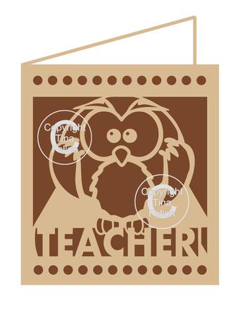 Teacher Card Owl Theme