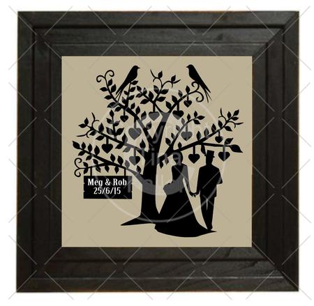 Wedding Tree With Bride And Groom Can Be Personalised