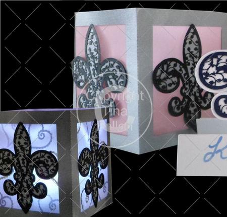 Fleur De Lis Filigree Wedding Luminaire
