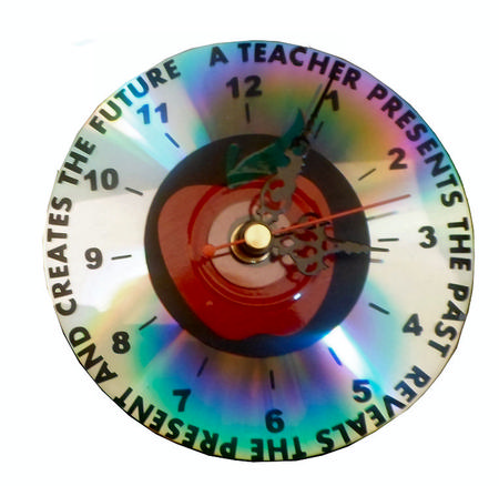 Teacher Creates The Future Clock Face For Cds / 45s / Lps
