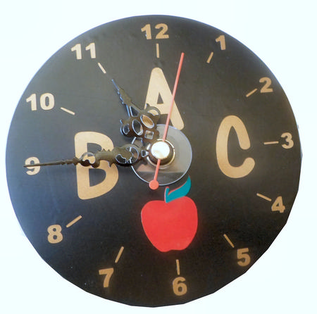 Teacher Abc Clock Face For Cds / 45s / Lps And 78s