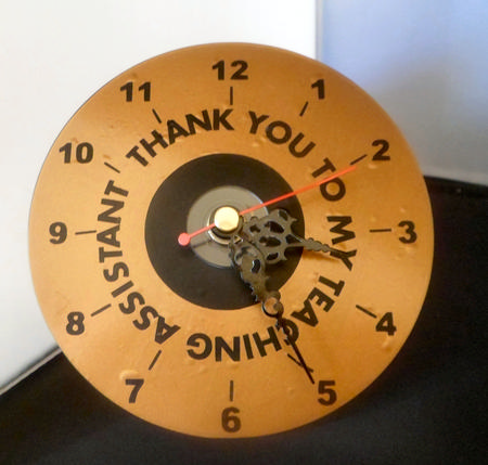 Teaching Assistant Clock Face For Cds / 45s / Lps And 78