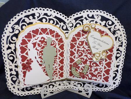 Open Book Card Style With Box And Stand Weddings