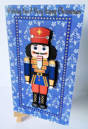 Christmas Nutcracker -soldier Print N Cut 3D Card Approx 6