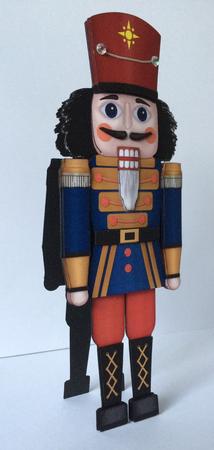 Christmas Nutcracker -soldier Print N Cut Shaped 3D Card