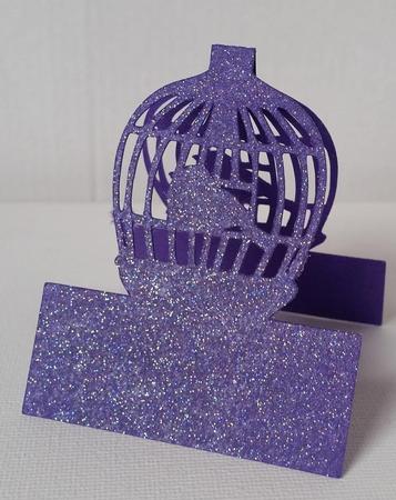 Wedding Set Heart And Bird Cage- Place Name / Table Number