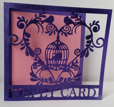Wedding Heart And Bird Cage- Rsvp R S V P Replay Card St