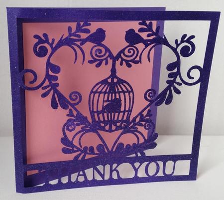 Wedding Set Heart And Bird Cage- Thank You File