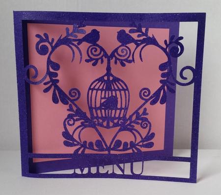 Wedding Set Heart And Bird Cage- Menu File