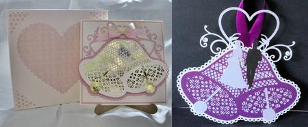 Wedding Bell - Card Template / Hanging Keepsake With Box
