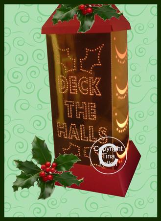3D Lantern - Lamp - Luminaire - Christmas Deck The Halls