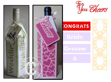 Wine Bottle Box Wraps Bumper Pack Set 3 Wedding /romance