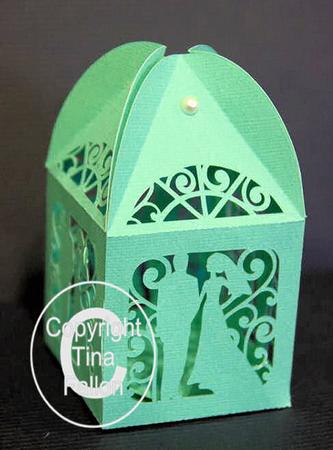 Wedding Favour Favor Box / Tealight Holder - Bride And Groom