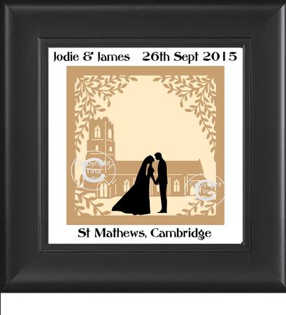 Church Scene For Paper And Vinyl Cutting - Can Be Personalis