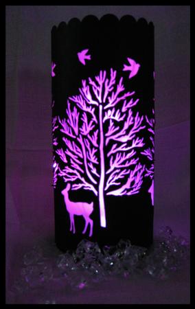 Christmas - Forest Tree And Deer Lantern
