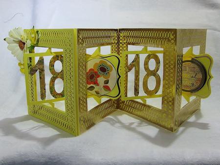 Accordian Card - 18th Birthday - Anniversary