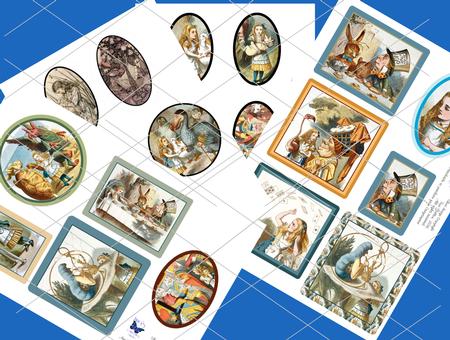 Alice In Wonderland - 21 Assorted Toppers (full Colour) - St